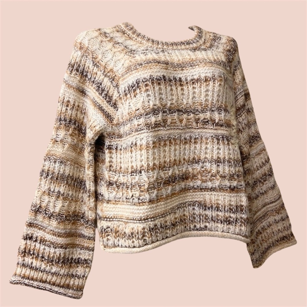 Chunky knit striped sweater